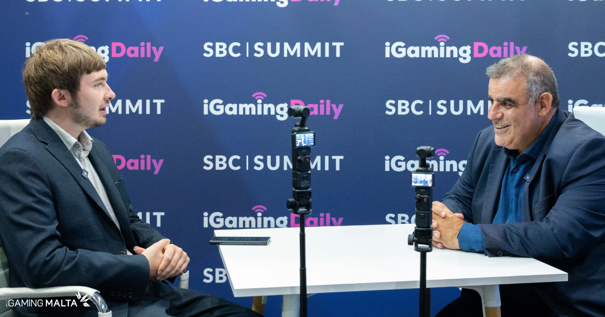GamingMalta CEO Ivan Filletti during an interview at SBC Summit Lisbon 2026